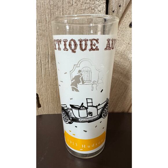 Set Of 5 Tall Classic Car Collectible Antique Autos Drinking Glasses Water Cups - Picture 6 of 10